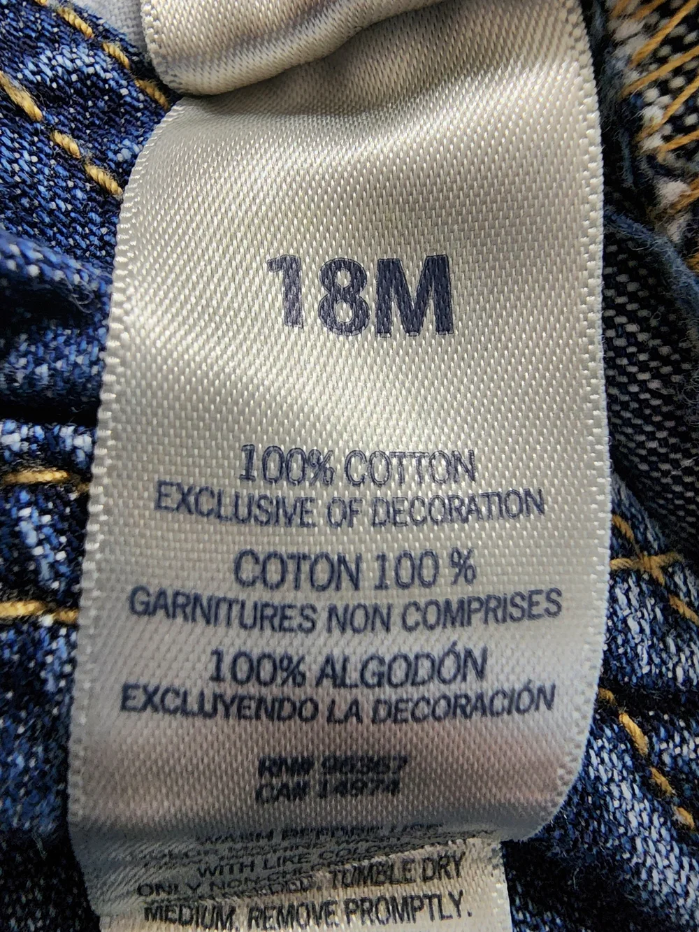 OshKosh B’gosh Denim Overalls 18M Carpenter Cargo Logo Bib Jeans